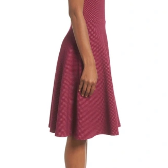 NWT Leota Circle Honeycomb Jacquard Raspberry Radiance Dress Small - Picture 10 of 11